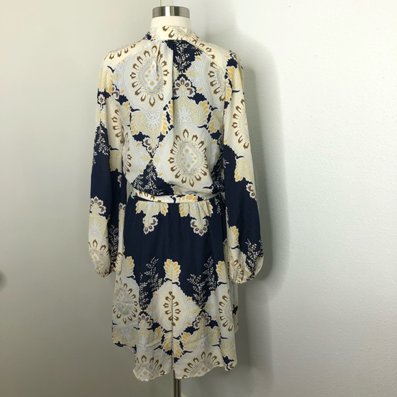 Vince Camuto Navy Long Sleeve Pocketed Dress - Picture 5 of 7